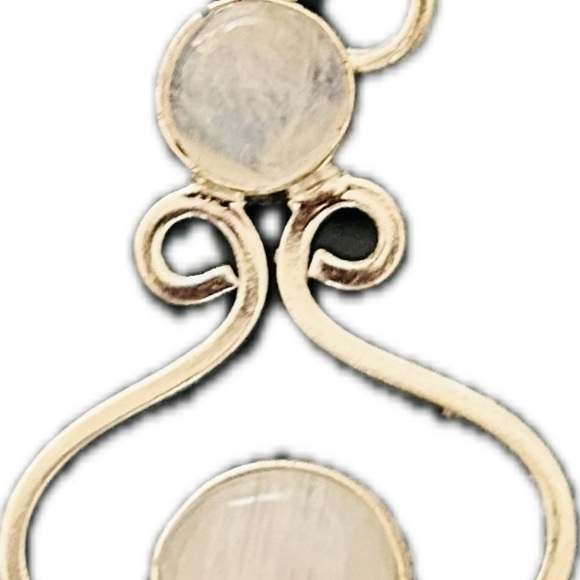 Rainbow Moonstone Gemstone 925 Silver Pendant Handmade Pendant Necklace - Picture 5 of 7